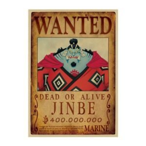 one piece jinbei wanted poster