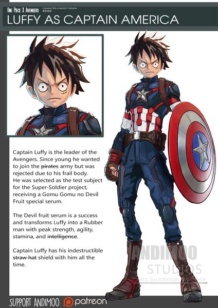 luffy captain america