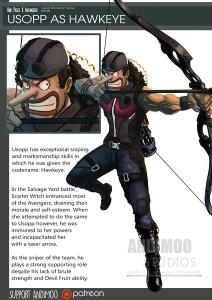 usopp hawk eye avengers