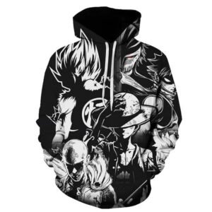 anime characters hoodie