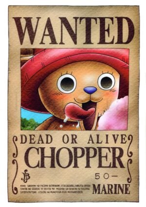 chopper one piece wanted poster