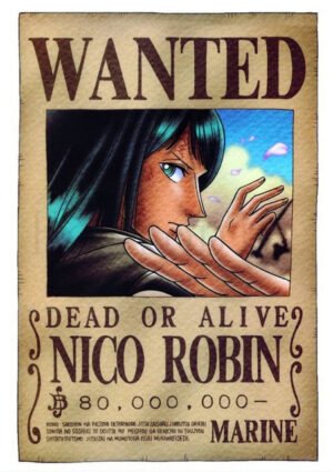 nico robin wanted poster hd