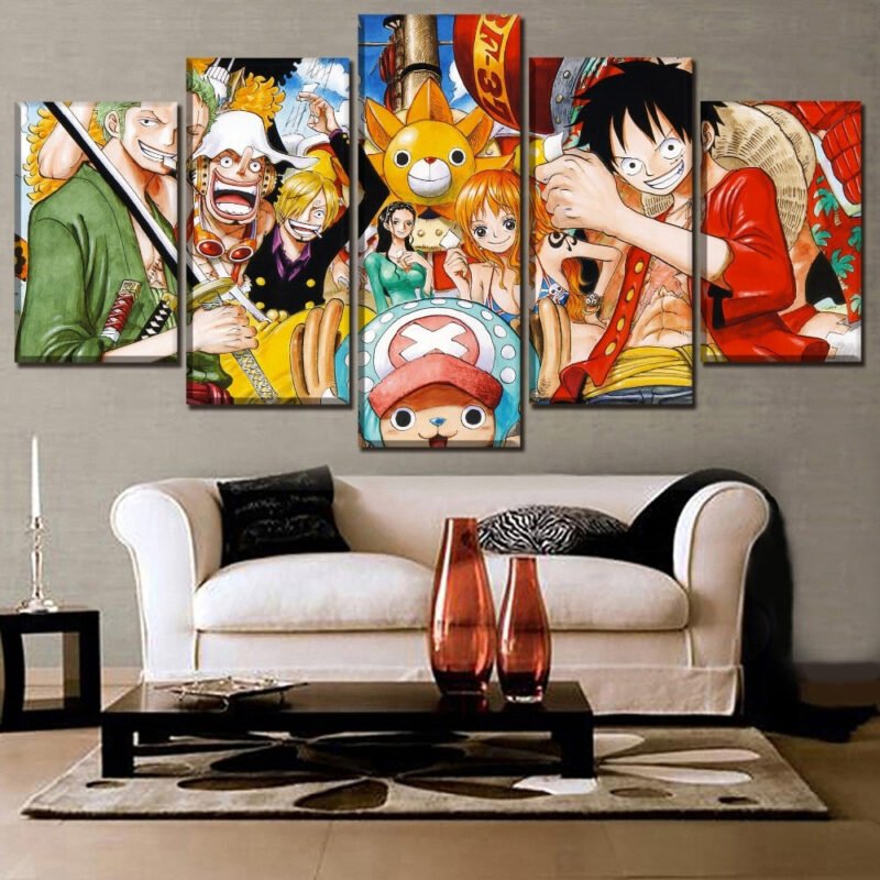 5 piece one piece canvas wall art