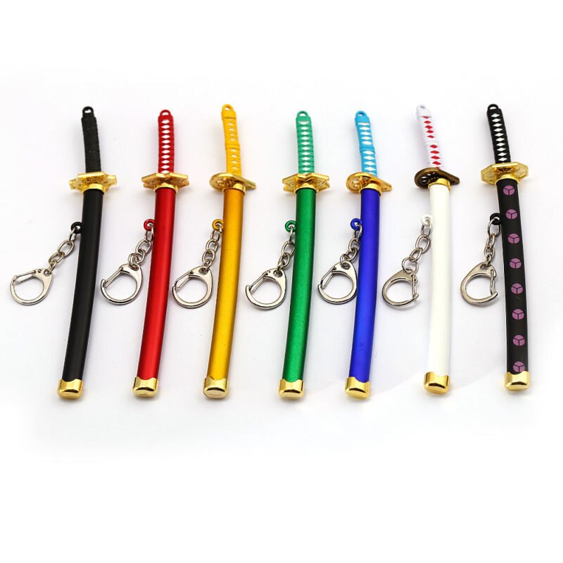 one piece zoro swords keychain