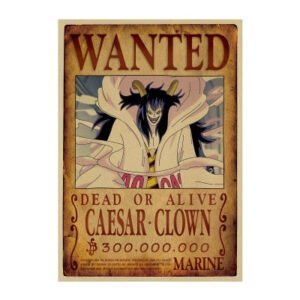 one piece caesar wanted poster